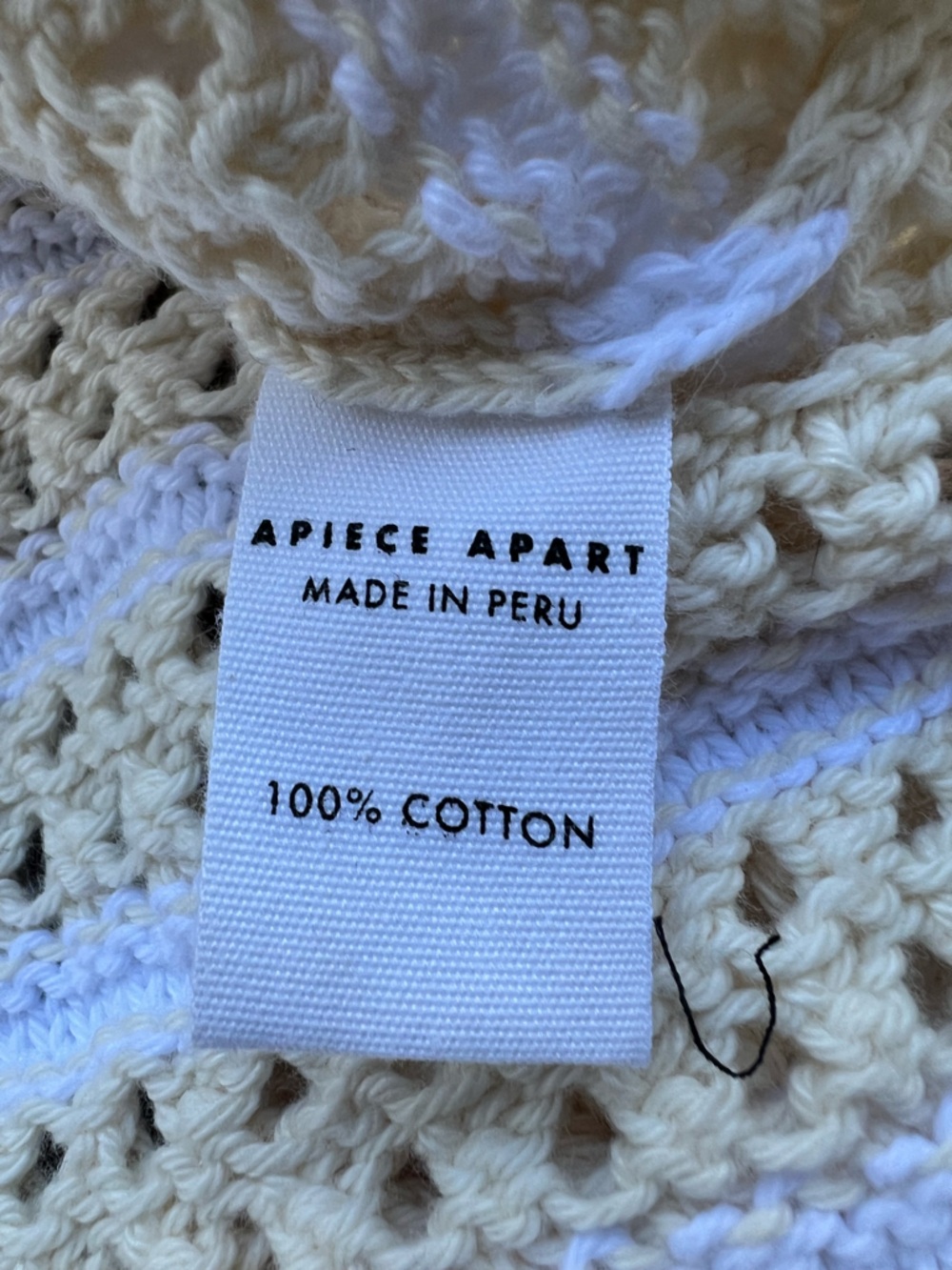 Apiece Apart Crochet Knit Tunic Mini Dress Cream Womens Size M - Picture 5 of 6